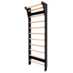 TAIMI wall bars in black color with birch colored bars